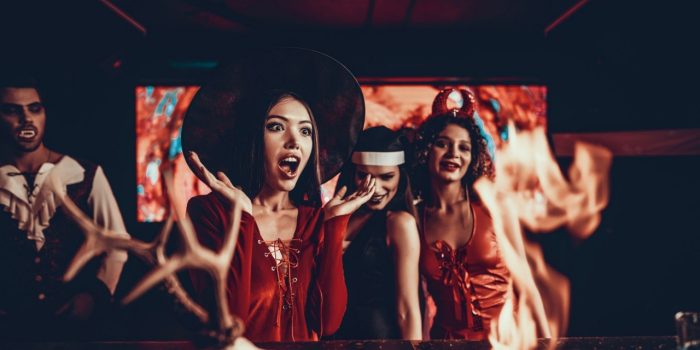 Friends in Halloween Costumes Friends in Halloween Costumes