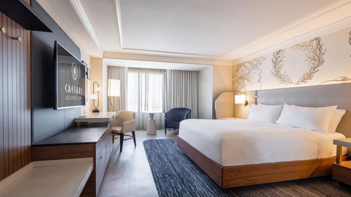 Centurion room with a king bed at Caesars Atlantic City