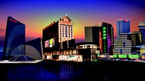 Atlantic City montage of Harrah's AC, Caesars AC and Tropicana AC