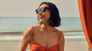 Guest smiling while at the Pool at Caesars Atlantic City