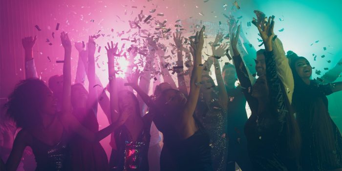 Large group dancing together