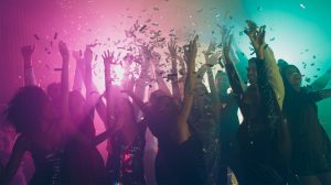 Large group dancing together