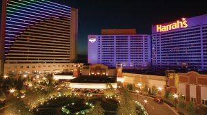 Harrah's Atlantic City night exterior shot
