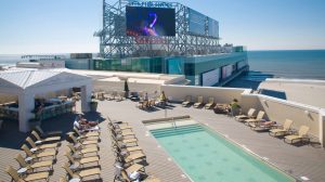 Rooftop pool at Caesars Atlantic City.