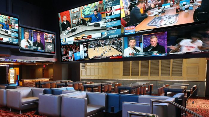 Football Screens inside Tropicana Atlantic City