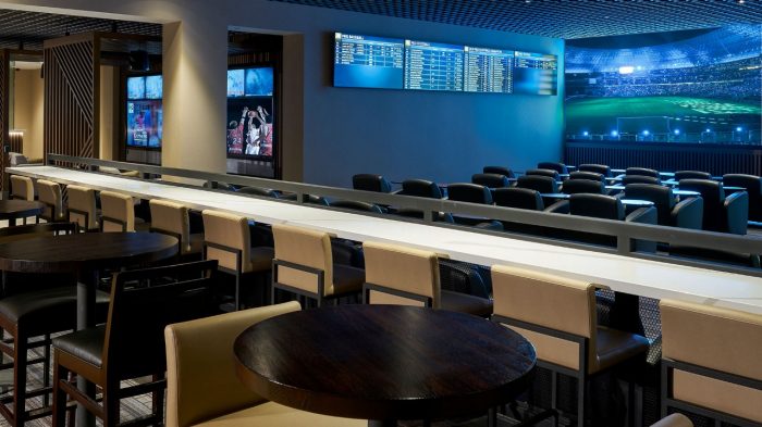 Football Screen inside Harrah's Atlantic City