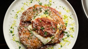 Chicken Parmesan dish at Superfrico