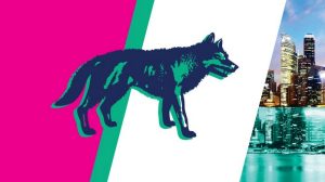 Graphic of wolf