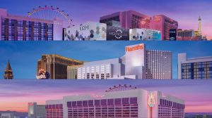 The Caesars $300 Promo image of Harrah's Las Vegas, The LINQ Las Vegas, and Flamingo