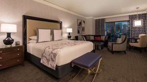 Interior view of Caesars Palace King size bed