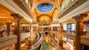 The luxurious Forum Shops located in Caesars Palace