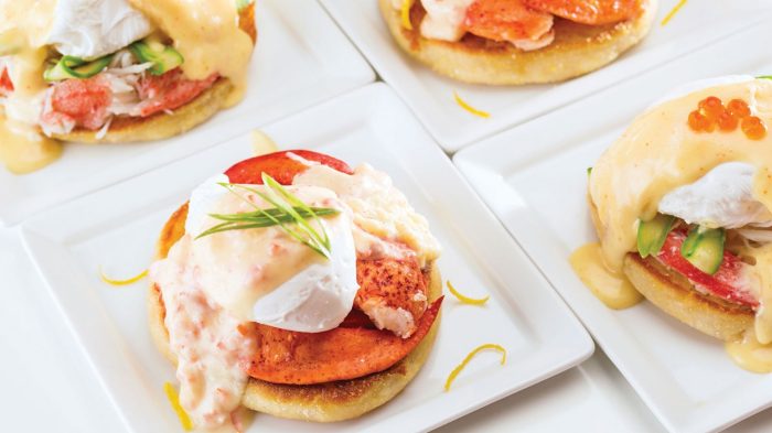 Lobster crab benedicts from Baccanal Buffet located in Caesars Palace