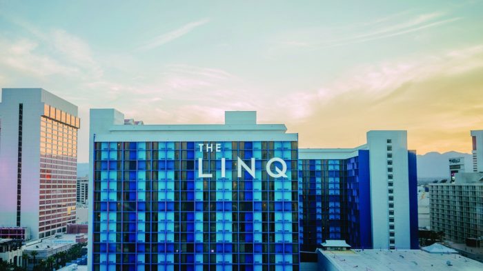 The exterior Linq Hotel + Experience in Las Vegas.
