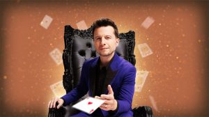 Mat Fanco throwing a playing card