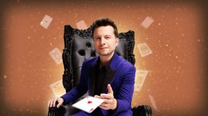 Mat Franco throwing a card