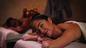 Couple massage treatment at The LINQ Spa