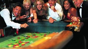 Group Of People Playing Craps The Table Game At Harrah’s Las Vegas Casino