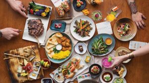 Food on a table