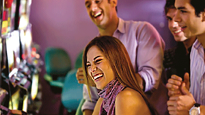 Guests Playing Slots Inside Harrah's Las Vegas Casino