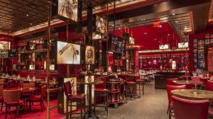 Dining room at Strip House Steakhouse at Planet Hollywood