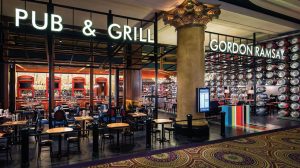 Exterior of Gordon Ramsay Pub and Grill located in Caesars Palace