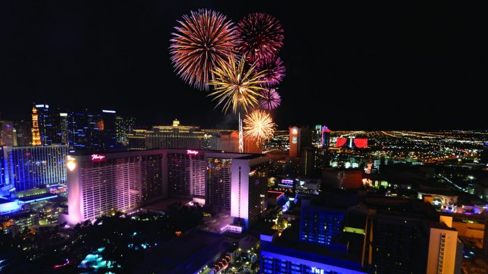 Fireworks at the High Roller in Las Vegas