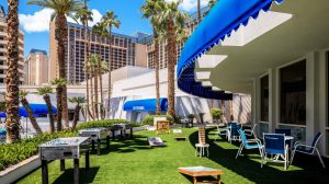 Game lawn at Blu Pool at Horseshoe Las Vegas