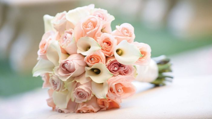 Bouquet of wedding flowers at Caesars Palace