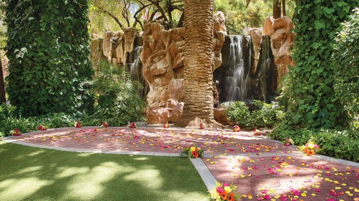 Las Vegas Wedding venues at Flamingo Chapel Falls