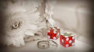 Photo Of Wedding Rings And Dice At Paris Las Vegas