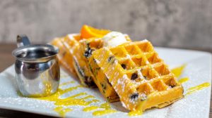 tac blueberry lemon glaze waffle