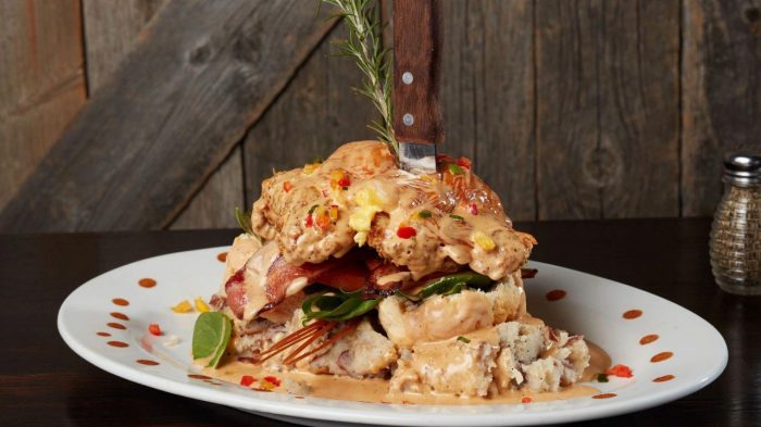 Sage Fried Chicken Benedict at Hash House A Go Go