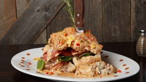 Sage Fried Chicken Benedict at Hash House A Go Go