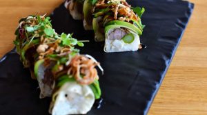 Sushi rolls.