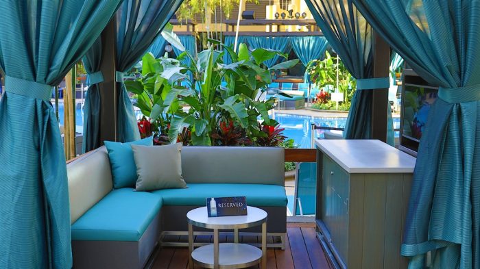 The Pool at Harrah's AC cabana with pool in background