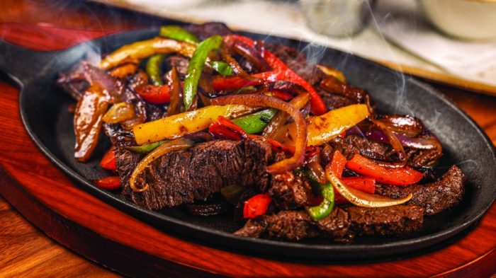 Fajitas at Sizzle and Salt at Harrah's Gulf Coast