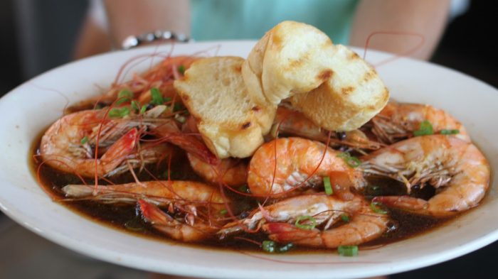 Image Of Plated Shrimp Dinner From The Blind Tiger Restaurant Inside Harrah's Gulf Coast