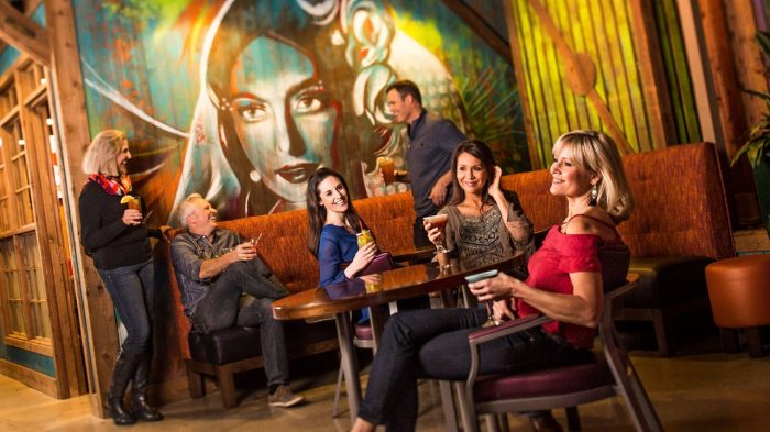 People sitting at a table at El Jeffe's Cantina.