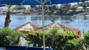 Daybed with a cabana with view of the river.