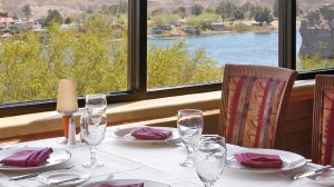 View of the river from a dining table at The Range.
