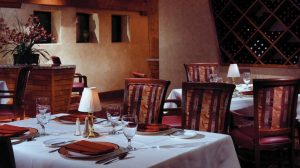 Elegant dining area at The Range Steak House.
