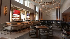1931 Lounge with New Orleans, New Caesars on the TV at Caesars New Orleans