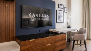 NOR bedroom with tv and desk