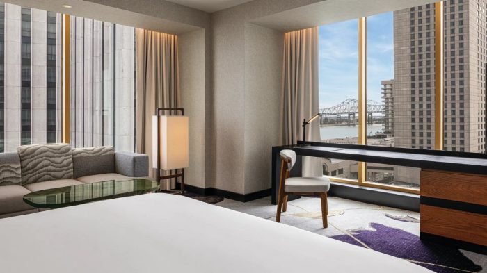 NOR king bed with river view