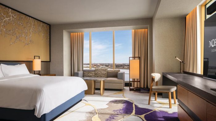 NOR king bed with river view