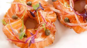 NOR NOBU bagel and lox