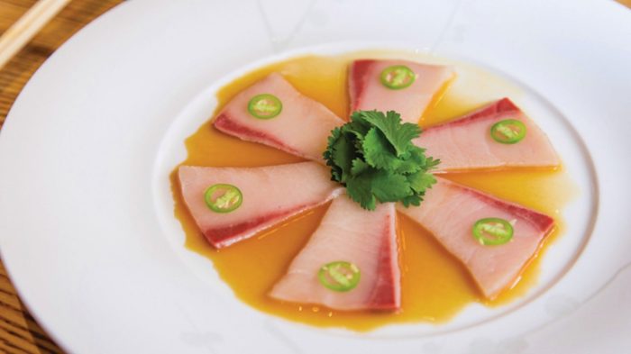 Yellow tail sushimi jalapeno at Nobu New Orleans