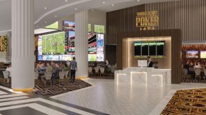 Rendering of WSOP Poker Room entrance at Caesars New Orleans.