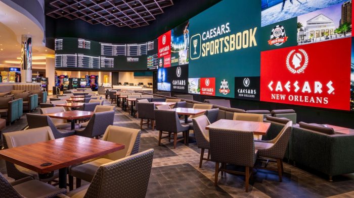 Sportsbook Seating Area Caesars New Orleans