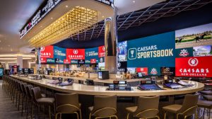 Overlooking the Sportsbook Bar at Caesars New Orleans